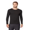 Mens Lightweight Baselayer Crew Top, Black., Size Large view 1