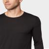 Mens Lightweight Baselayer Crew Top, Black., Size Large view 3