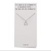 QUINNLYN & CO. CZ Solitaire in Triangle Shaped Pendant Necklace, Handmade Charm Gifts for Women with Inspirational Quote on Greeting Card view 1