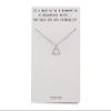 QUINNLYN & CO. CZ Solitaire in Triangle Shaped Pendant Necklace, Handmade Charm Gifts for Women with Inspirational Quote on Greeting Card view 2