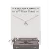 QUINNLYN & CO. CZ Solitaire in Triangle Shaped Pendant Necklace, Handmade Charm Gifts for Women with Inspirational Quote on Greeting Card view 3