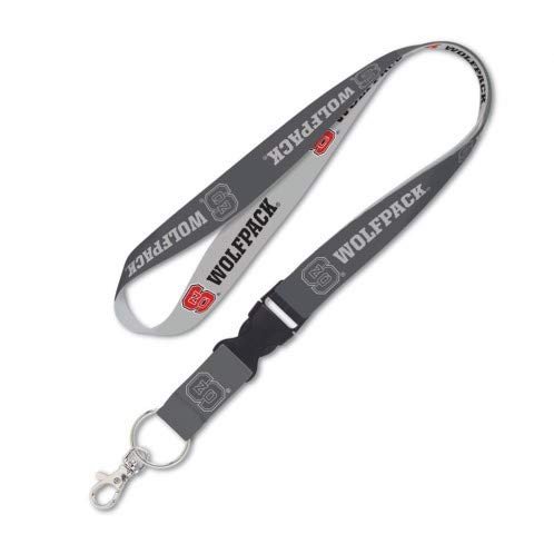 NC State Wolfpack North Carolina State Wolfpack Lanyard with Detachable Buckle, 1" - Grey
