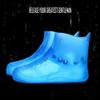 Hooyi Waterproof Rain Shoe Covers for Men Women Overshoes Rain Boots Reusable Galoshes Snow Durable Stretchable Kids Shoe Protectors L view 3