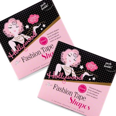 Hollywood Fashion Secrets Fashion Tape, Shapes Double Sided Boob & Body Tape, Fabric Adhesive for Dresses, Strong Hold, Hypoallergenic & Medical Grade, 4 Unique Shapes, 24 Strips, 2 Pack