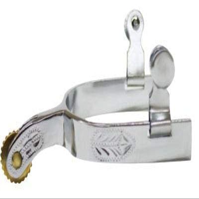 Showman Kids Chrome Plated Spurs w/Engraved Band