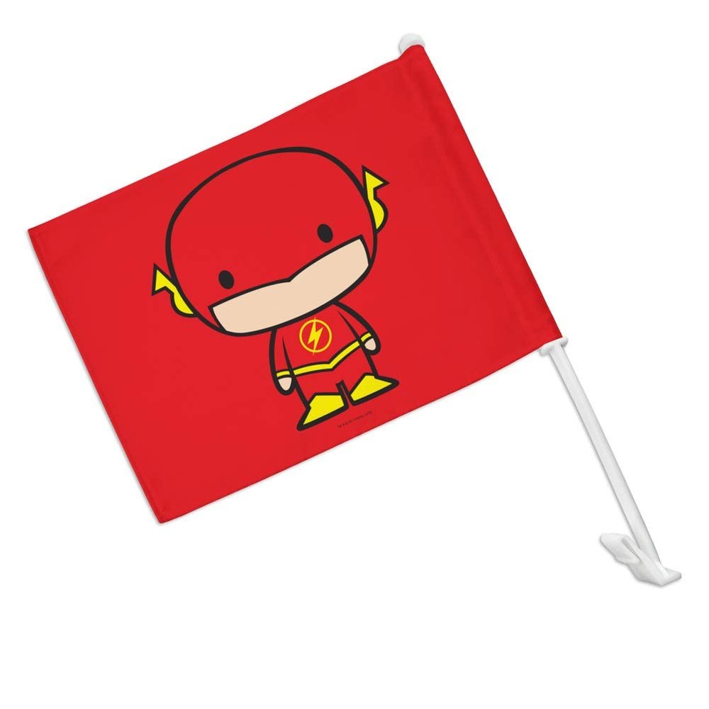 GRAPHICS & MORE The Flash Cute Chibi Character Car Truck Flag with Window Clip On Pole Holder