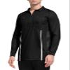 FitsT4 Sports Men's Pro Soccer Referee Jersey Long Sleeve Ref Shirt Black Small view 2