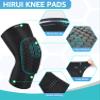 HiRui Knee Pads for Kids Youth Adult, Basketball Baseball Knee Brace Knee Support, Collision Avoidance Kneepad Compression Knee Sleeve for Volleyball Football Cycling Running-1Pair (Black, M) view 3
