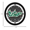 SunTime USF Bulls Wall Clock, Printed Carbon Fiber Team Art, Silent Non-Ticking Quartz Movement, 11.5" view 3