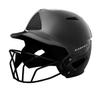 EvoShield XVT Luxe Fitted Batting Helmet with Softball Facemask - Black, Large view 1