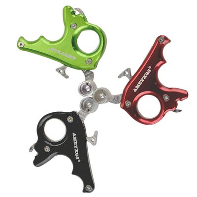 SHARROW Archery 3 Finger Release Aids Thumb Trigger Release Tool Button Release Aid Grip for Compound Bow (Black)