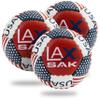 Lax Sak Soft Practice Lacrosse Balls - Same Weight & Size as a Regulation Lacrosse Balls, Great for Indoor & Outdoor Practices, Less Bounce & Minimal Rebounds - American Flag, 3 Pack view 1