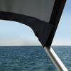 Oceansouth 3 Bow Bimini Top 6ft Deluxe (Navy Blue, Mounting Width 79" - 84") Bows Frame Sun Shade Boat Waterproof Cover Boot Storage Strap Giant Bow Large Big Fishing view 2
