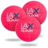 Lax Sak Soft Practice Lacrosse Balls - Same Weight & Size as a Regulation Lacrosse Balls, Great for Indoor & Outdoor Practices, Less Bounce & Minimal Rebounds - Pink, 3 Pack view 1