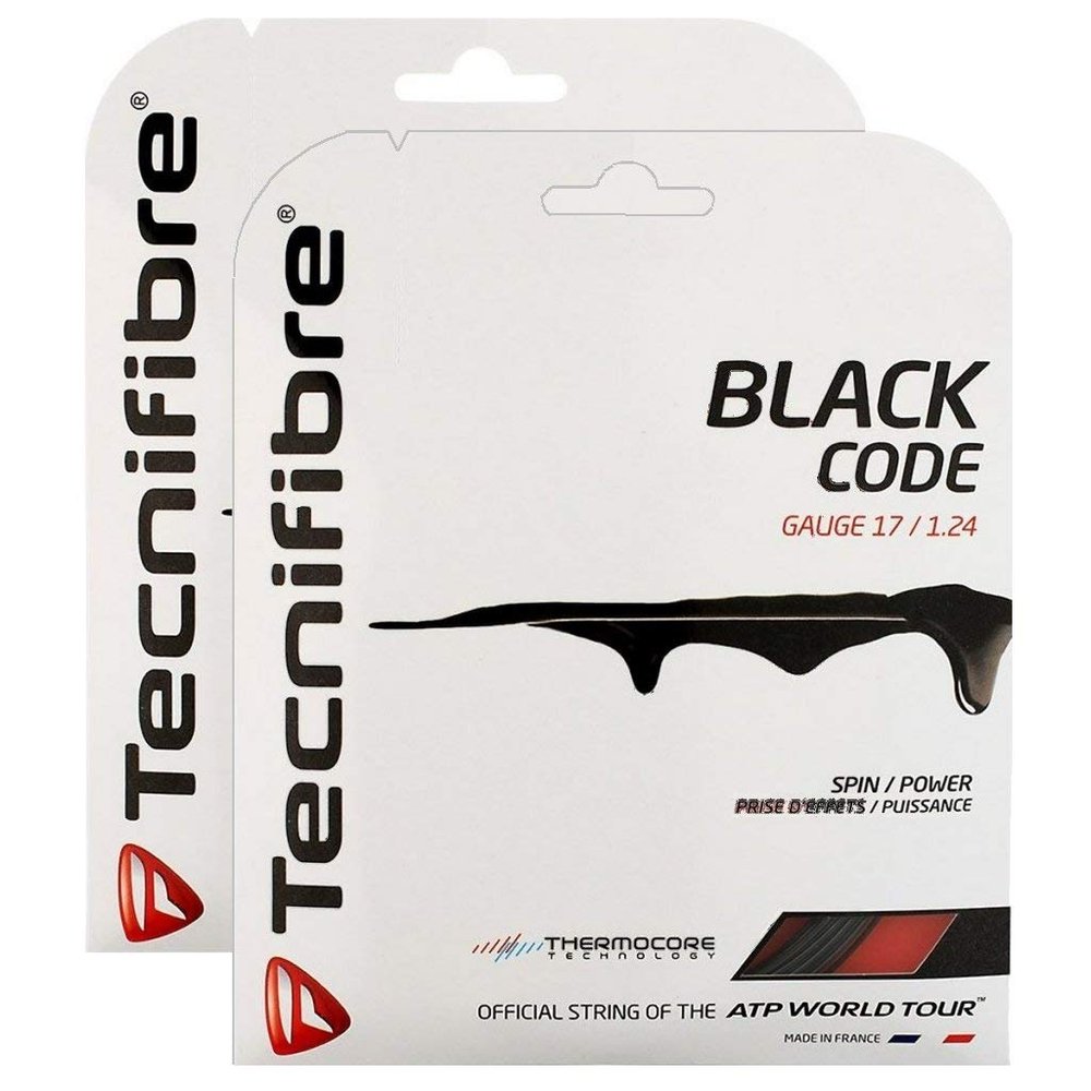 Tecnifibre 2 Packs Black Code Tennis String - 17g (1.24)