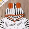 Newborn Baby Girls Boys Stripe Feather Long Sleeve Romper Jumpsuit Top Pants Fall Winter Outfits 0-24M (12-18M, Top+Pant) view 3