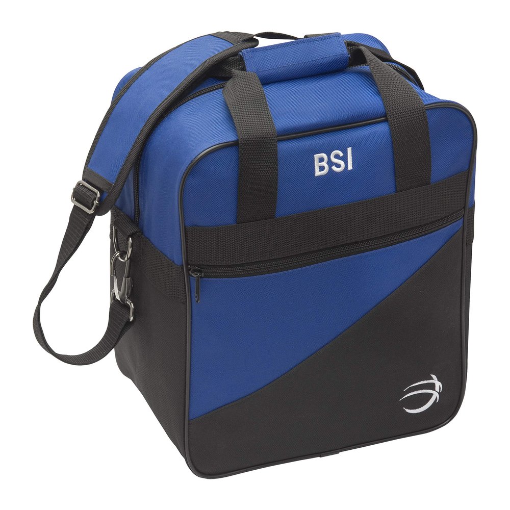 BSI Solar Bowling Carry Bag that Holds One Bowling Ball and has Interior Shoe Pockets that Hold Up to Size 13 Shoes- Royal