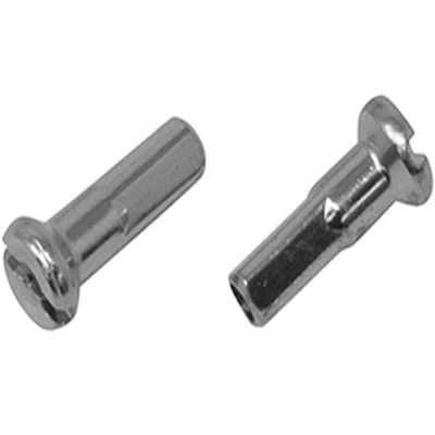 Fenix Cycles 16mm Brass Spoke Nipple, Silver (12G 16mm, 72PCS)