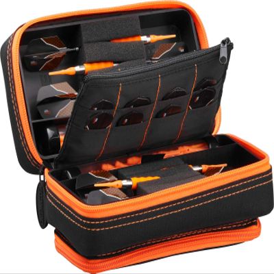 Casemaster Plazma Pro Black and Trimed Dart Case with Phone Pocket