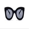 Freckles Mark Thick Fashion Butterfly Sunglasses for Women Trendy Round Cat Eye Sun Glasses (Matte Black, 45) view 1