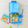 Omie OmieBox Kids Utensils Set with Case - 2 Piece Plastic, Reusable Fork and Spoon Silverware with Pod for Kids (Blue) view 3