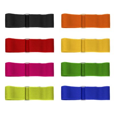 8 Colors 3 Legged Race Bands, Three Legged Race Durable Firm Elastic Tie Rope Colorful 3 Leg Race Band for Party Game Outdoor Fun