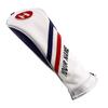 Craftsman Golf Custom Name Red White Blue Pu Leather Stripes H Rescue Hybrid Headcover (Custom Hybrid Cover) view 2