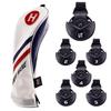Craftsman Golf Custom Name Red White Blue Pu Leather Stripes H Rescue Hybrid Headcover (Custom Hybrid Cover) view 3