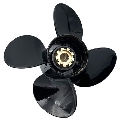 Aluminum Outboard Cupped Propeller Boat Prop 4 Blades 12.5x19 Pitch Replacement for TOHATSU BFT60-90, BFW60HP
