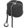 NovelBee 1/2" x 100' Double Braid Nylon Anchor Line with Stainless Steel Thimble,Safe Workload:1,020 Lbs;Tensile Strength:5,100 Lbs (Black) view 1