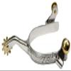 Showman Stainless Steel Ladies Size Engraved Spurs view 1