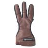 ArcheryMax Handmade Brown Leather Three Finger Archery Gloves (Dark Brown, Large) view 1