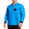 FitsT4 Sports Men's Pro Soccer Referee Jersey Long Sleeve Ref Shirt Blue Small view 2