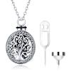 925 Sterling Silver Tree Of Life Urn Pendant Necklace For Ashes, Cremation Ashes Locket Necklace, Memorial Necklace For Mom Dad, Urn Keepsake For Ashes view 1