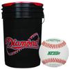 Diamond 6-Gallon Bucket with 30 Diamond DOL-1 HS NFHS Leather Baseballs view 1