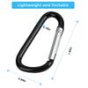 20PCS Mini 1.85"/4.7CM Aluminum Carabiners with 10PCS Nickel Metal Key Rings Lightweight D Shape Keychain Clips Small Multipurpose Carabiner Buckles for Indoor Outdoor Use view 2