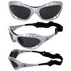 Birdz Eyewear Seahawk Polarized Sunglasses Jet Ski Goggles Sport Kite-Boarding, Surfing, Kayaking 2 Pairs Black & Silver Frames with Blue & Smoke Lenses view 2