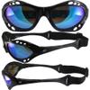 Birdz Eyewear Seahawk Polarized Sunglasses Jet Ski Goggles Sport Kite-Boarding, Surfing, Kayaking 2 Pairs Black & Silver Frames with Blue & Smoke Lenses view 3