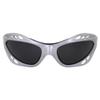 Birdz Eyewear Seahawk Polarized Sunglasses Jet Ski Goggles Sport Kite-Boarding, Surfing, Kayaking 2 Pairs Black & Silver Frames with Blue & Smoke Lenses view 4