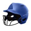 EvoShield XVT Luxe Fitted Batting Helmet with Softball Facemask - Royal, Medium view 1