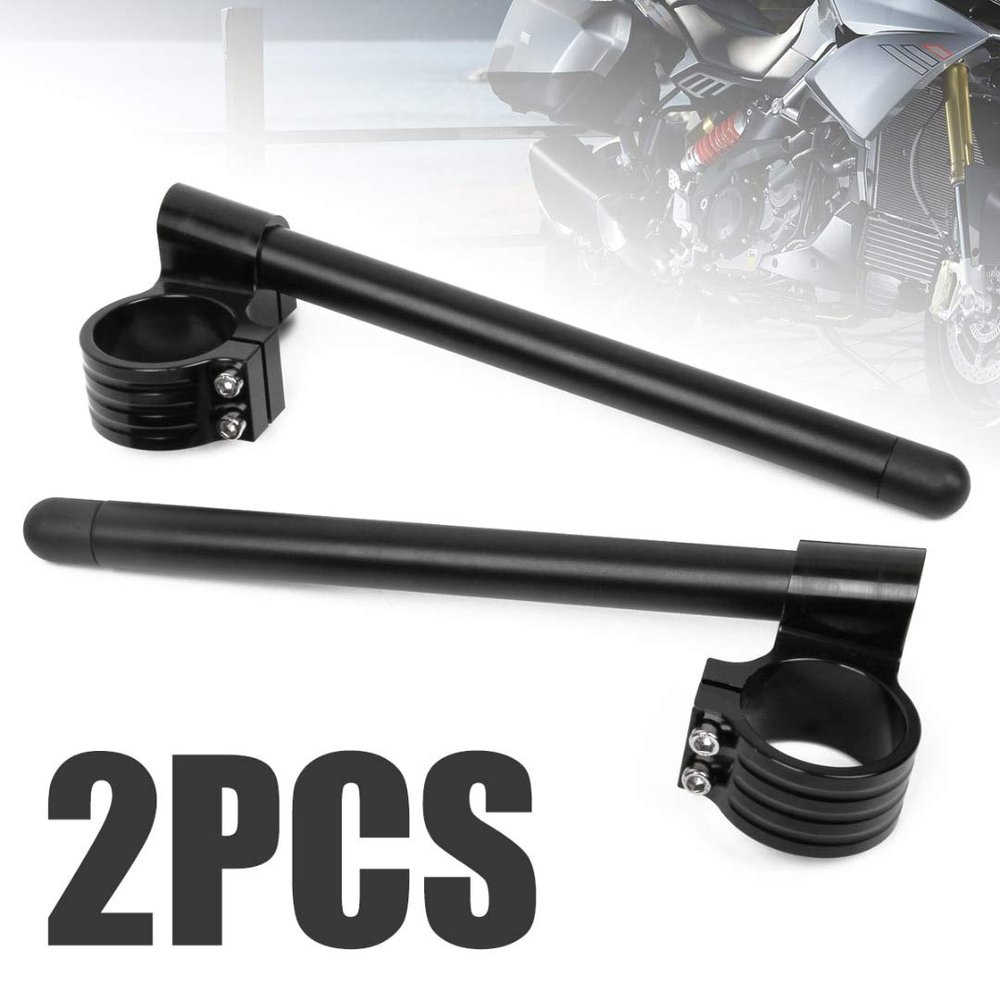 Occus Grips 2pcs 41mm Fork Tube Handle Bar Black CNC Clip On Motorcycle 7/8" Handlebars for Yamaha R3 15-16 Kawasaki Suzuki