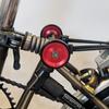 ACEOFFIX For BROMPTON 45mm Lightweight Easy Wheels + Titanium Bolts in Bronze RED view 2