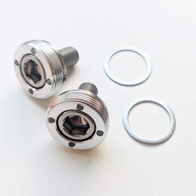 ACEOFFIX Lightweight Crank Bolt Set for Brompton in Silver