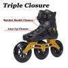 LIKU Performance 125 3WD Speed Inline Skates Black&Gold Racing Skate for Men and Women view 3