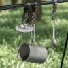 usharedo Ultralight Portable 900ml Outdoor Titanium Pot with Lid Folding Handle Camping Water Rice Food Bowl Cup Mug Bottle Ti15103B11 view 4