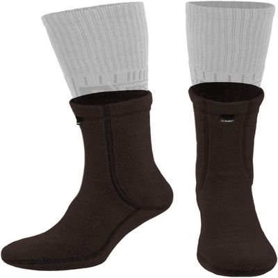 281Z Military Warm 6 inch Boot Liner Socks - Outdoor Tactical Hiking Sport - Polartec Fleece Winter Socks (Medium, Brown Bear)