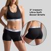 Woxer Womens Boxers - Star 3" Boy Shorts Underwear for Women - Boxers for Women Black view 3