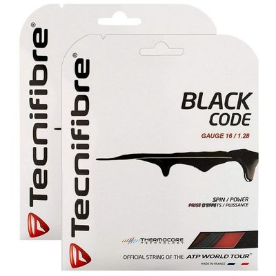 Tecnifibre 2 Packs Black Code Tennis String - 16g (1.28)