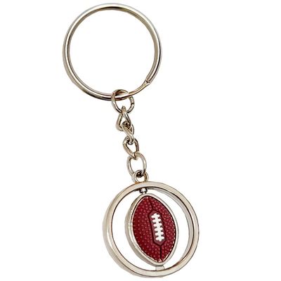 KCKEYS Rotating Rugby American Football Keychain,Baseball Basketball Keychains, Backpack Charm Pendant Soccer Ball Fan Key Chains, Sports Key Chain for Mens Birthday Gift