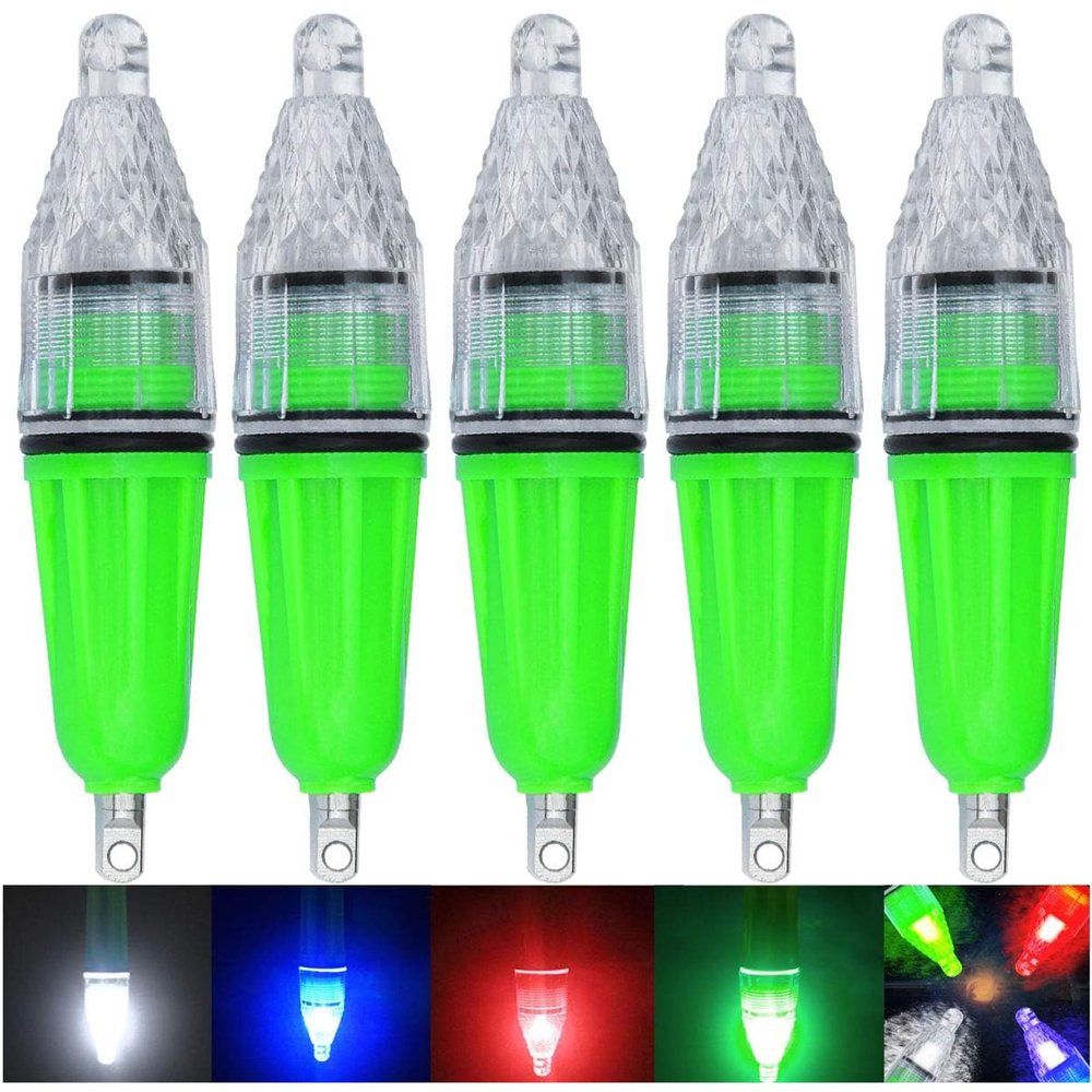 Underwater Fishing Light, Deep Drop LED Fishing Light Waterproof Flashing Night Fishing Light Attractants Bait Lure Lamp Tools for Attracting Bait Lures 6.7inch 4.7inch